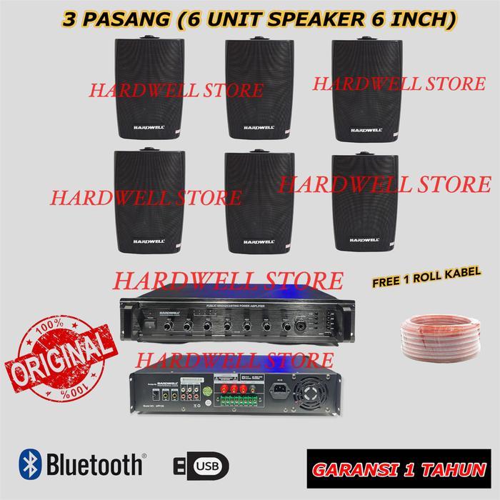 Paket Sound System Hardwell Original 6 Speaker Untuk Masjid, Cafe, DLL