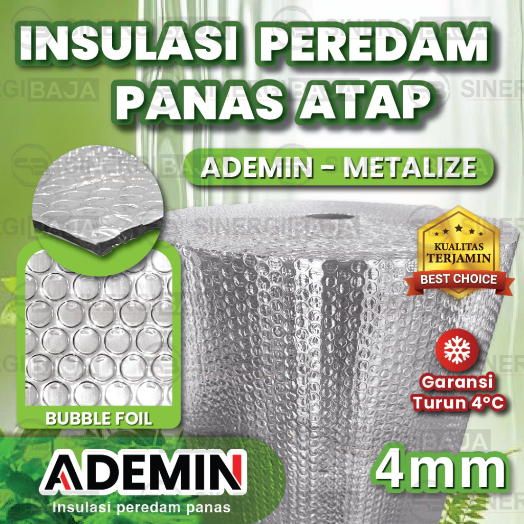LUAR KOTA Aluminium Foil Bubble | Insulasi Atap | Peredam Panas Atap ADEMIN Tebal 4mm