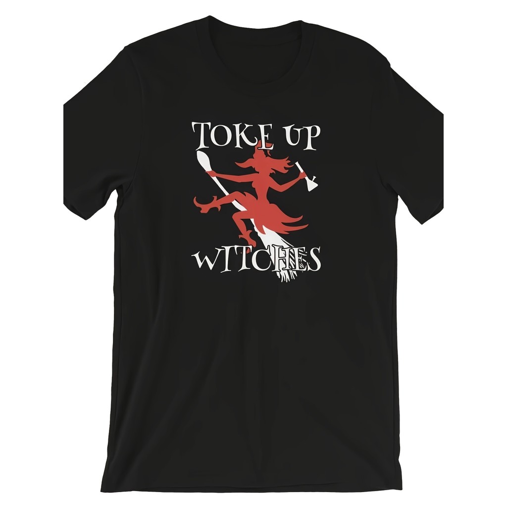 Kaos Pria Katun Tipis Motif Penyihir Unik, Lengan Pendek, Bahan Lembut, Adem