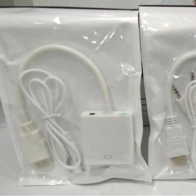 KABEL HDMI LAPTOP KE VGA PROYEKTOR MONITOR SUARA AUDIO AUX CONVERTER