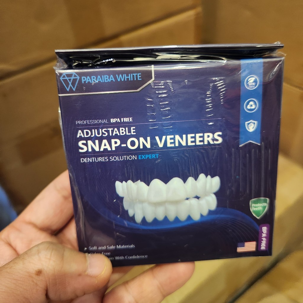Snap On Veneers Gigi Palsu Smile Isi 2 Set Atas dan Bawah Lengkap Original Smile - Buatan USA