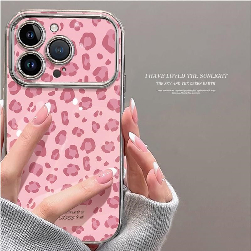Case HP untuk OPPO A16 A17 A54 A55,Casing lunak silikon, pola zebra merah muda, casing ponsel pelind