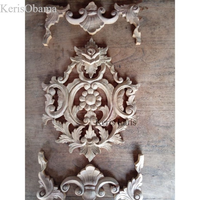 Tempel Ukir | Tempel Ukir Kayu Jati | Hiasan Dinding Ukir | Tempel - set non lis murah KL2