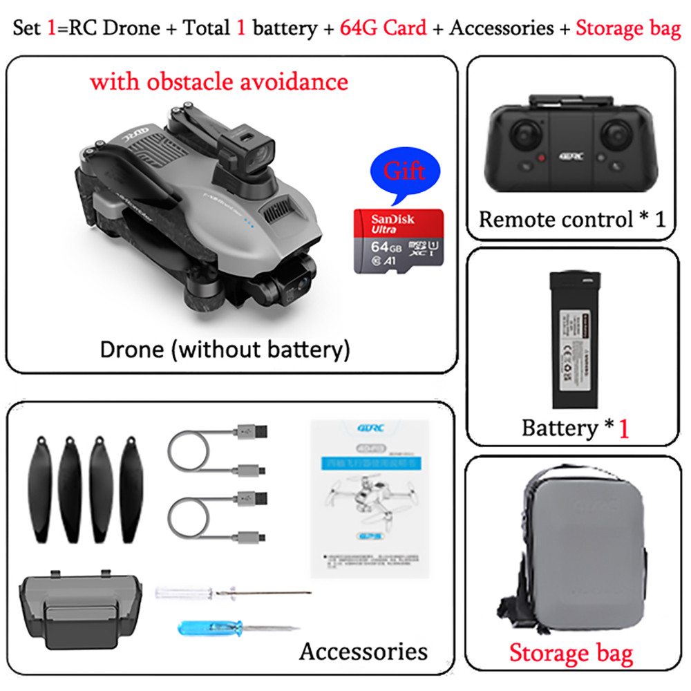 New 4DRC F13 With 3Axis Gimbal Professional 4K Camera Obstacle Avoice GPS 3KM gital Image Transmissi