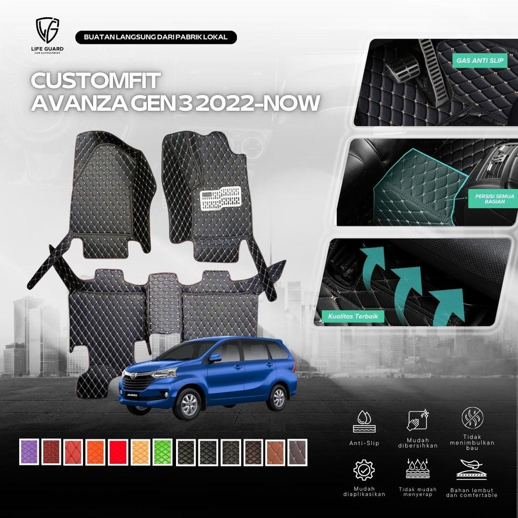 [Lifeguard] Aksesoris Interior Karpet 7D Mobil Toyota Avanza/Toyota Veloz Gen 3 2022-NOW Fullset Bag