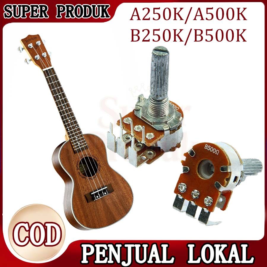 Kapasitor Gitar Bass Potensio Gitar Bass 250K Potensio Volume Gitar Potensio Tone A500K B500K untuk 