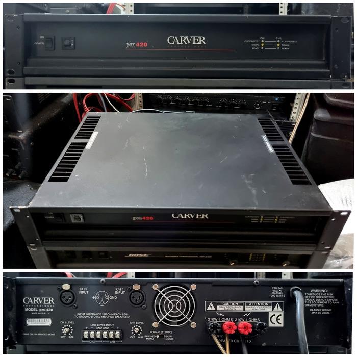 Carver PM-420 Stereo Power Amplifier Impor Bekas Berkualitas