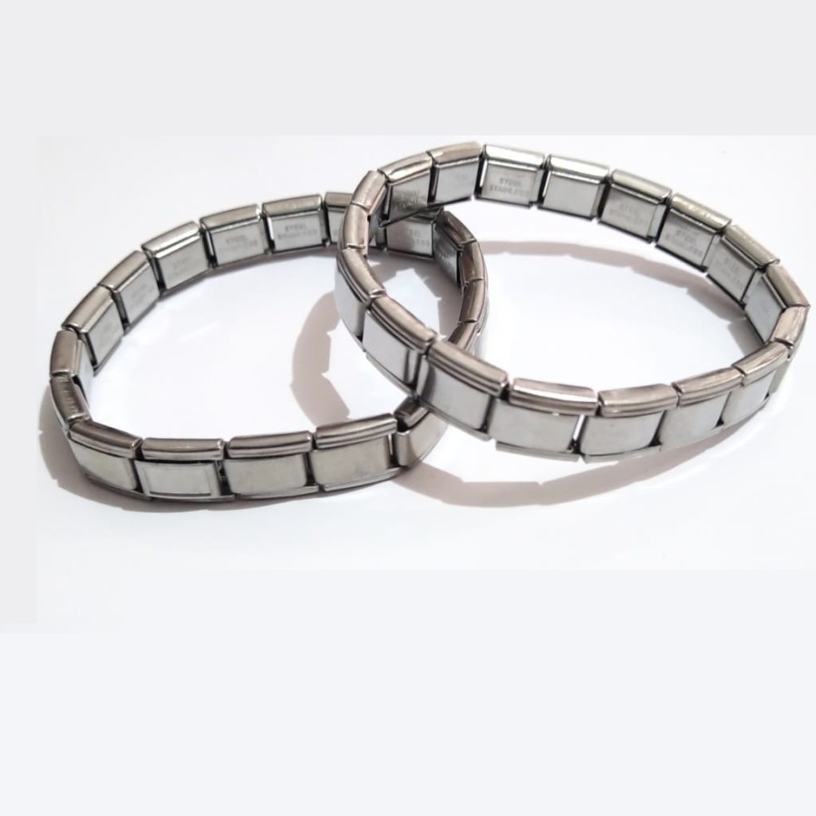 Gelang Titanium Pria Rantai Per Bisa Panjang Pendek Tidak Mudah Karat Sainlees Steel / Gelang Per Ti