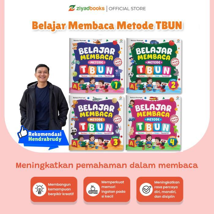 PROMO  (ISI 4 BUKU) Belajar Membaca Metode TBUN - Buku Anak - Buku Belajar Membaca Anak TK SD usia 3