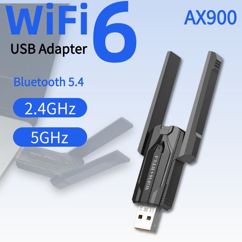 900Mbps USB WiFi Bluetooth54 Adapter 2in1 Network Card Dual Band 24G 5GHz WiFi Antenna Mini Wireless
