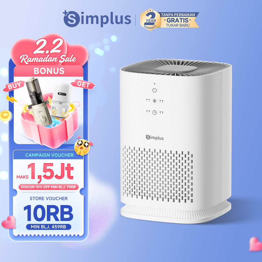 Simplus Air Purifier Mini Pemurni Udara Filter HEPA H11 Timer 8 Jam CADR 80m³/jam Dengan Aromaterapi