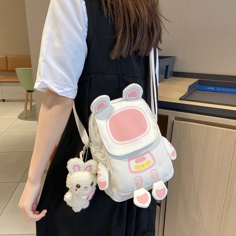 Tas Kecil Imut Baru Wanita Gaya Jepang Tas Bahu Spliced