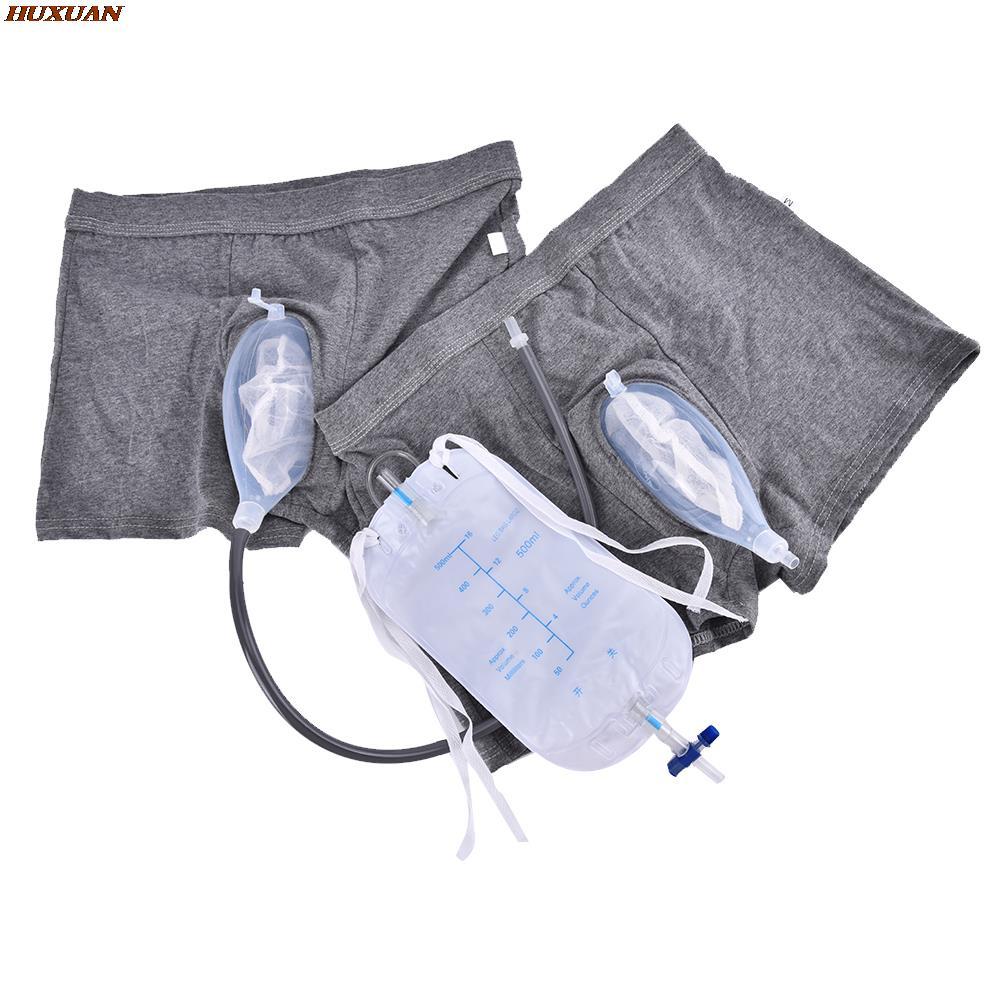 Reusable Male Urinal Bag Urine Bag Silicone Urine Funnel Pee Holder Collector With Catheter For Old 