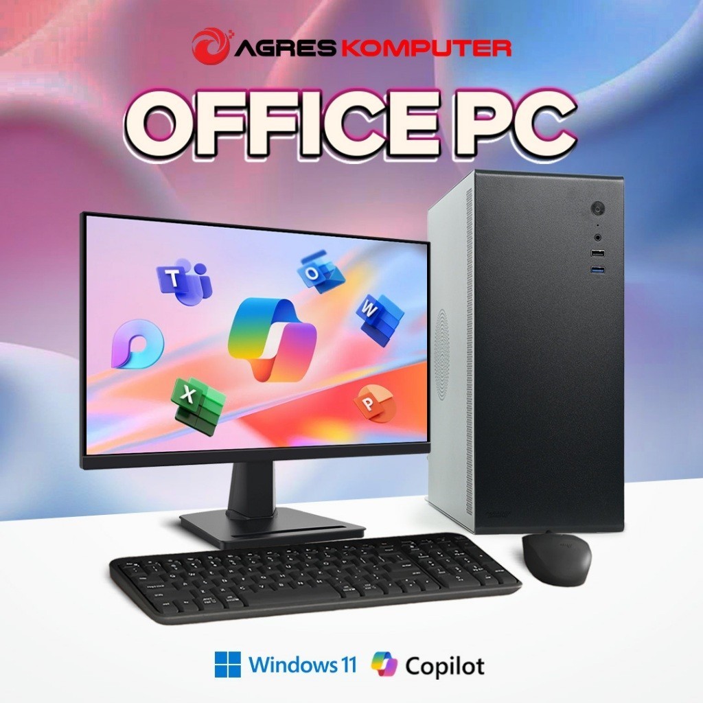 [NEW] AGRES OFFICE PC RYZEN 5 3400G 16GB 512GB RAKITAN ADMIN KANTOR