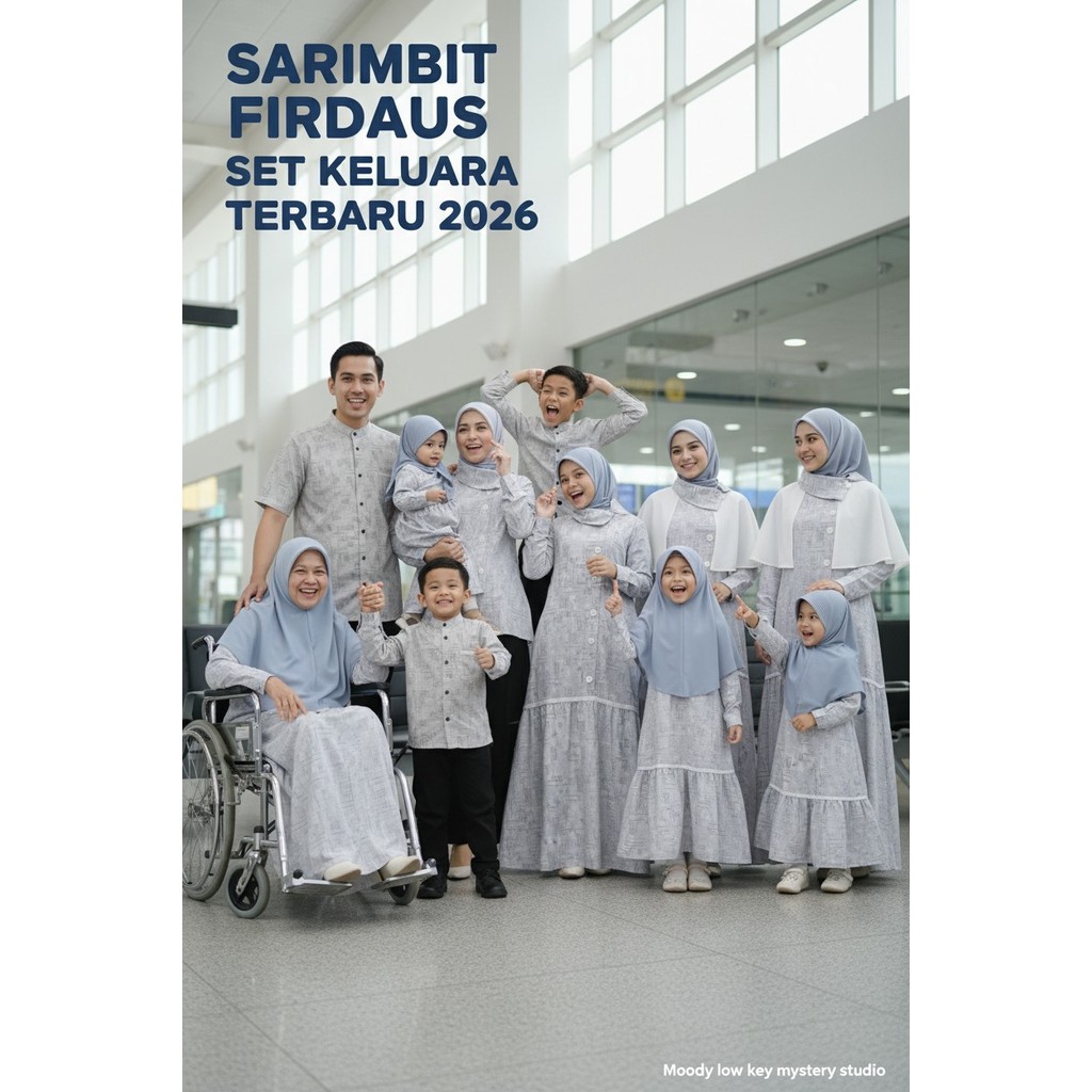 Sarimbit Keluarga Lebaran 2026 Premium Baju Muslim Couple Family Set Luxury Gamis Koko Elegan Mewah 