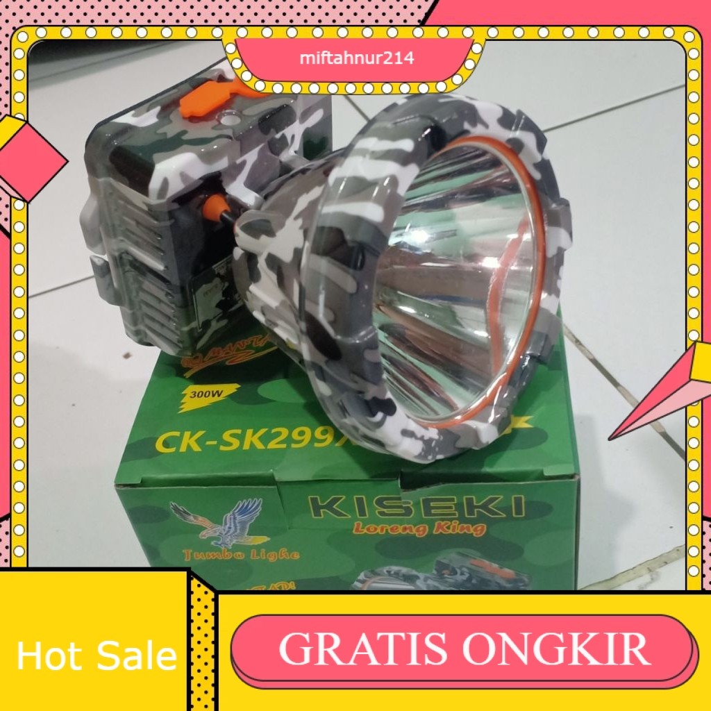 Senter Kepala Kiseki ck-299X 300watt Super Terang