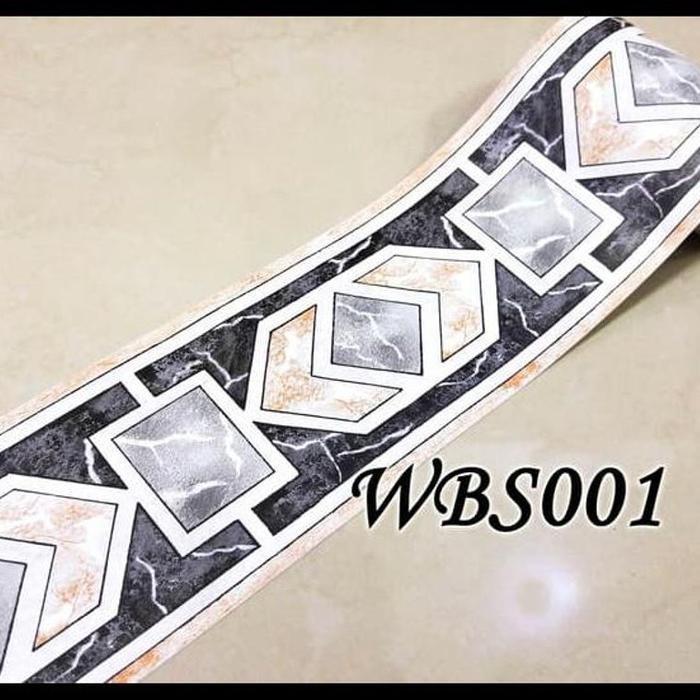 METH WBS001 SQUARE DIAMOND BLACK WALL BORDER STICKER 10MX10CM STICKER DINDING STIKER HIASAN DEKORASI