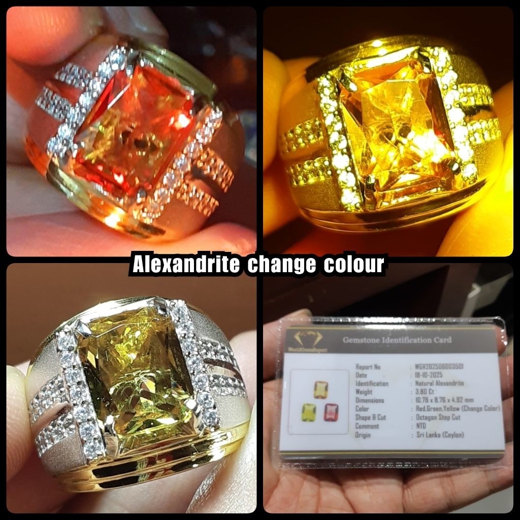 Natural Batu Mulia Alexandrite Multi Colour Ceylon