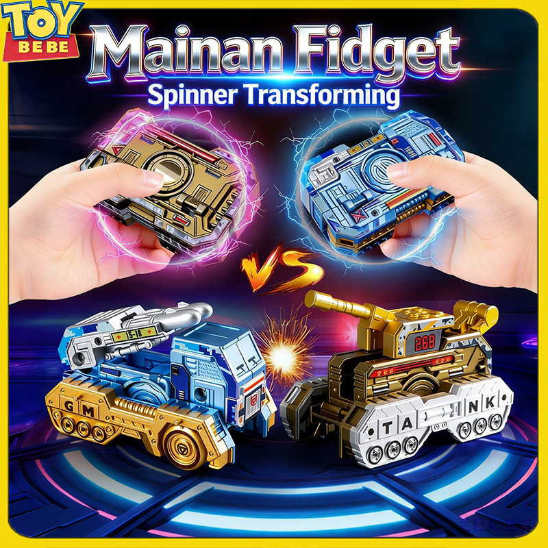 TOYBEBE Mainan Fidget Spinner Multifungsi Premium Gasing 360°/Mainan Gasing Transforming Fidget Spin