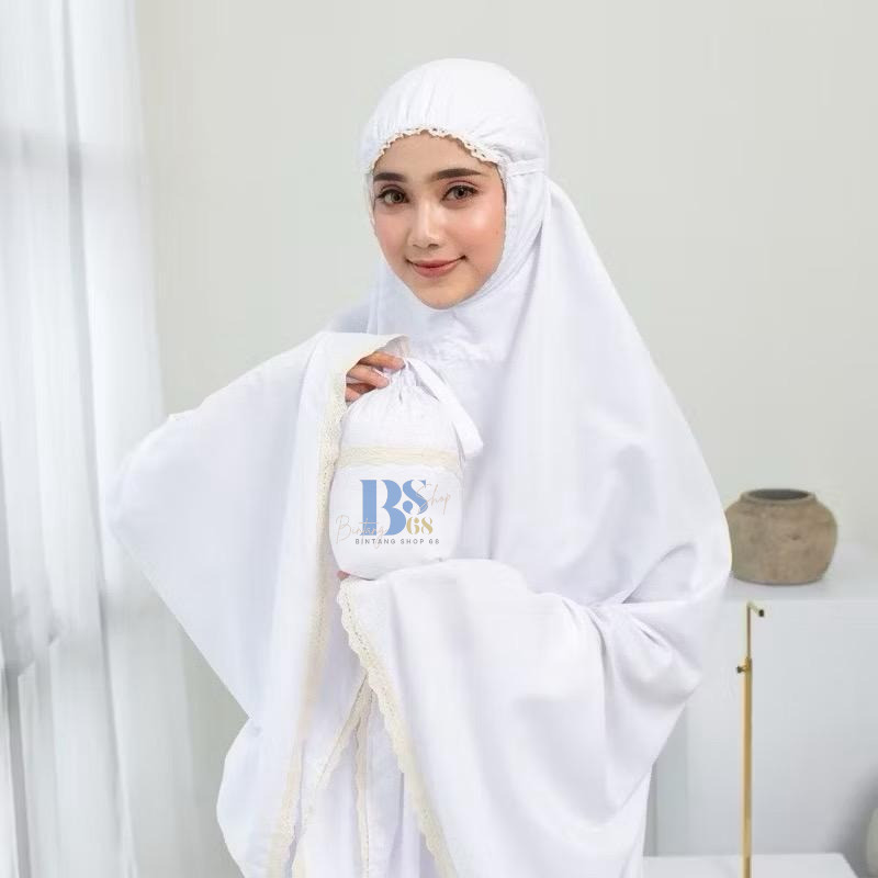 Mukena Travel Katun Renda Premium | Mukena Rayon Polos