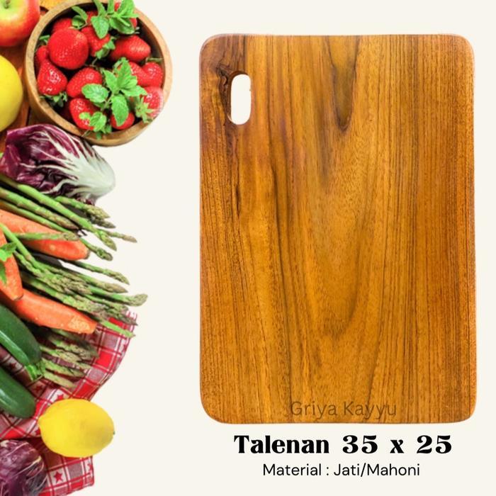 saleTalenan Kayu Ukuran 35x25 / Talenan kayu Jati / Talenan Kayu Mahoni / Talenan Besar / Talenan Ta