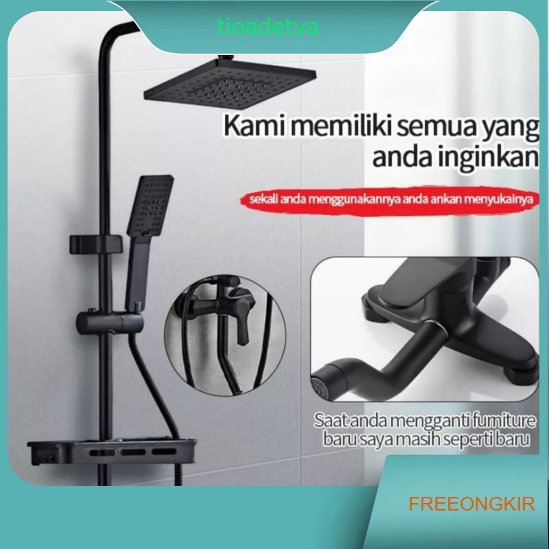 Shower column set panas dingin/Shower tiang set panas dingin hitam