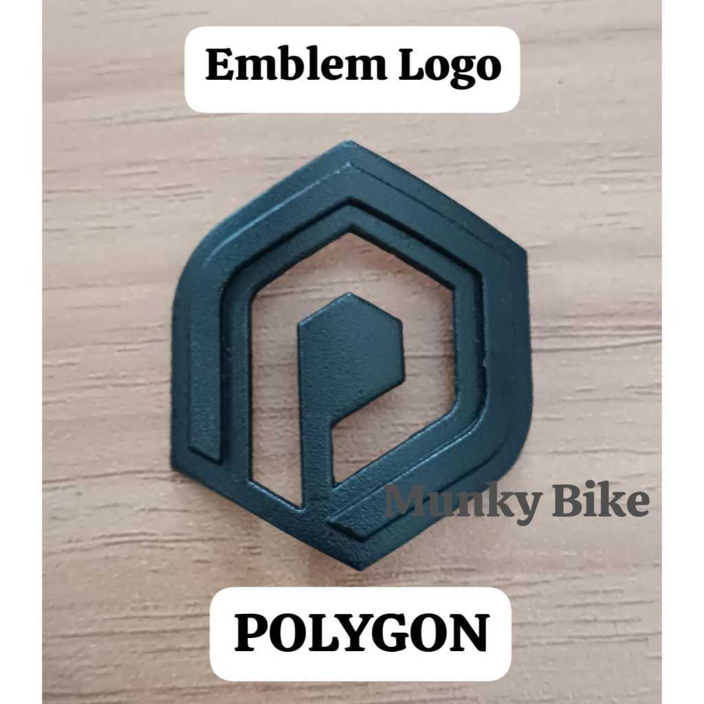 Polygon Emblem Logo Depan Sepeda Polygon Head Badge Bikes
