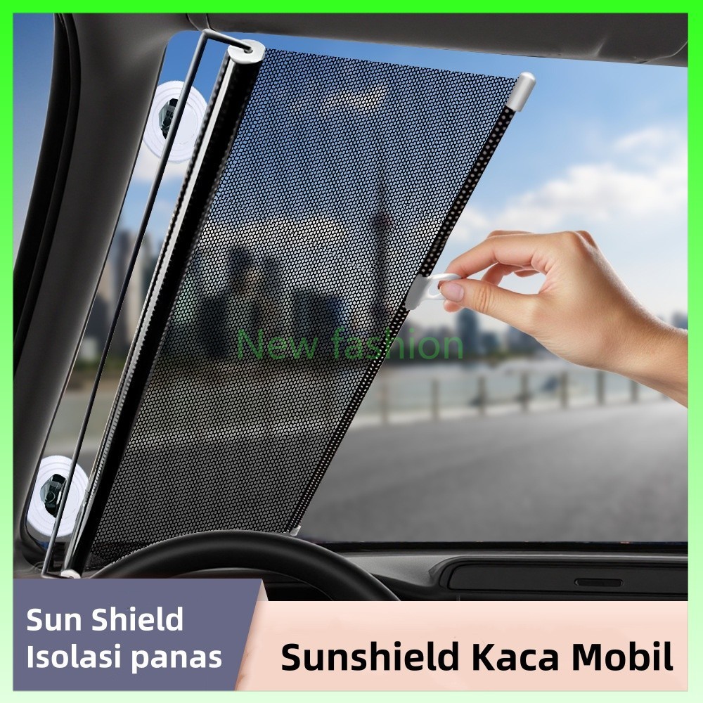Sun Shield / Pelindung Panas Kaca Tirai Mobil Model Roll Gulung / Tirai Mobil Kaca Samping / Matahar