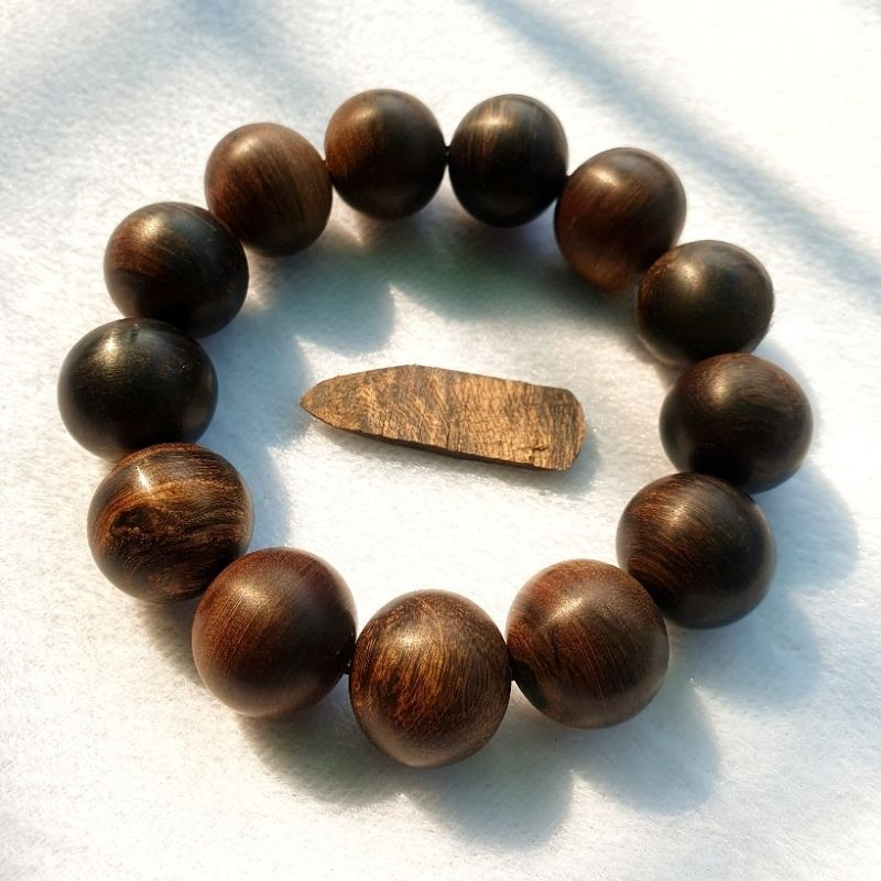 GELANG GAHARU KING SUPER MALINAU TENGGELAM BERSERAT HITAM KUALITAS EKSPOR AGARWOOD KALUNG TASBIH DUP