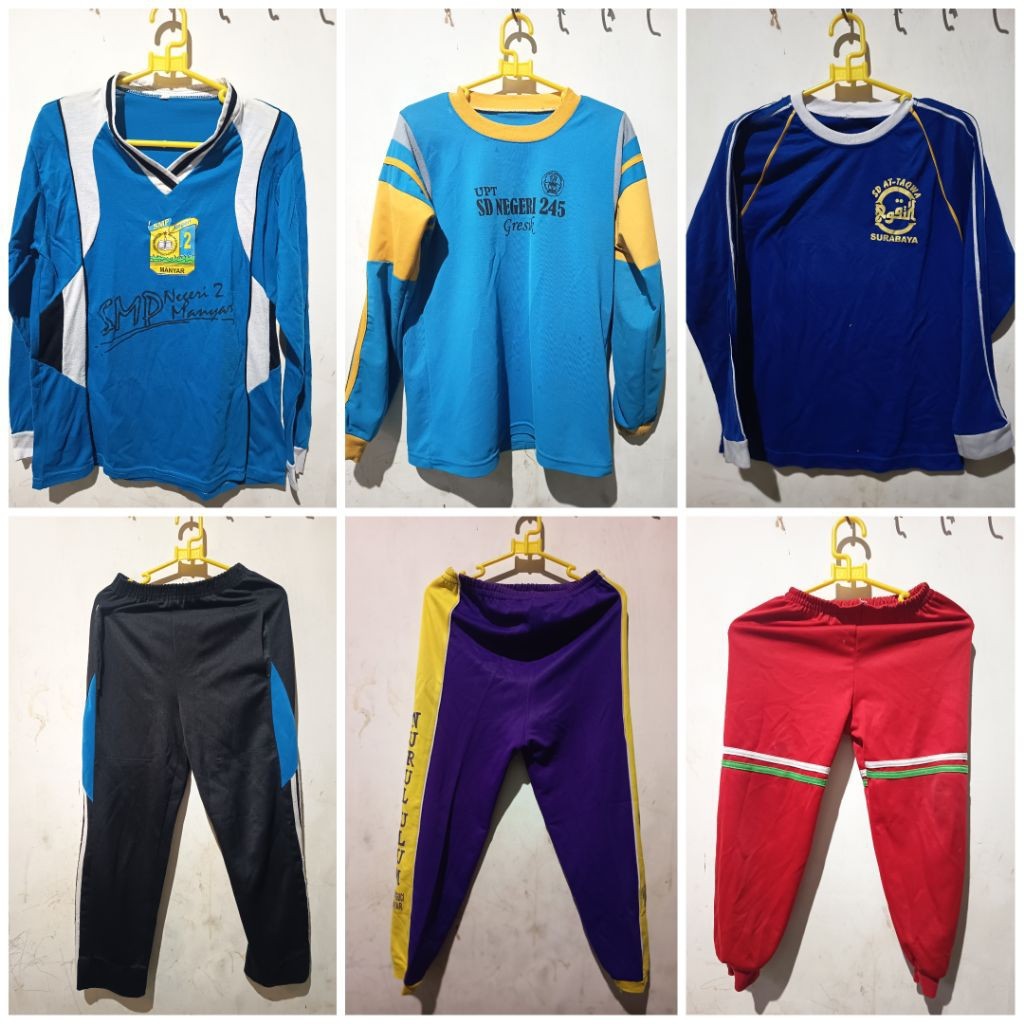 Seragam sekolah, seragam olahraga, training preloved