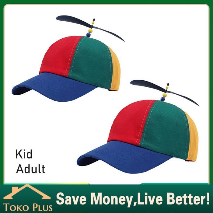 Topi Baseball Baling Baling Anak/Dewasa Flying Cap Hat Warna Warni Topi Anak Dewasa Pelangi Helikopt
