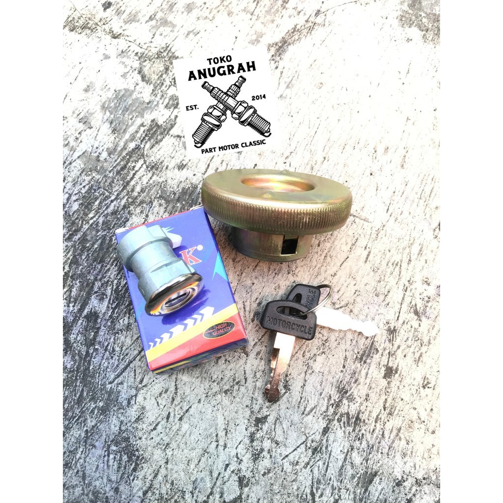 TUTUP TANGKI GL100 GL 100 GL125 KUNCI TANGKI SET GL100 GL125 IMPORT