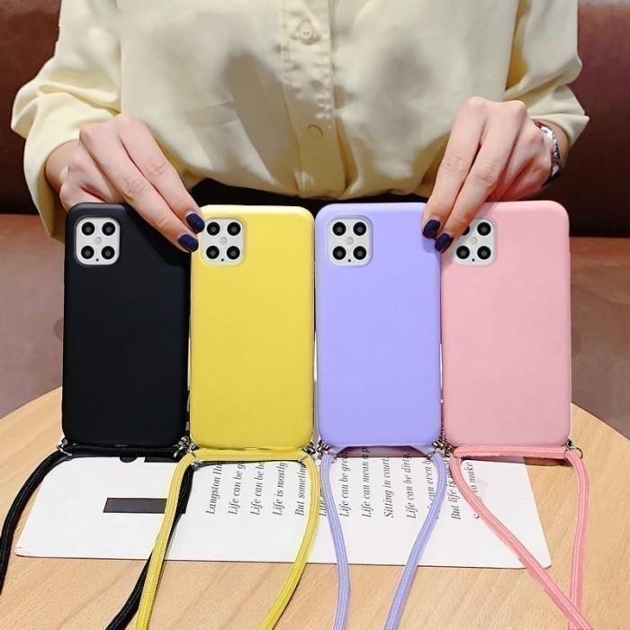 VIVO Y15S PREMIUM SILIKONE CASE LANYARD TALI SEWARNA