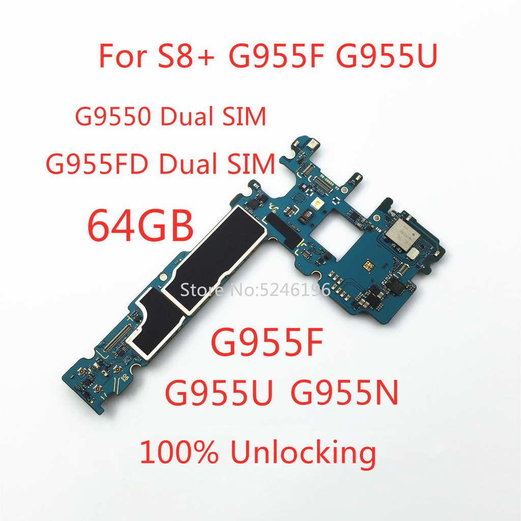 1pcs 100% Unlocking Motherboard For Samsung Galaxy S8 Plus S8+ G9550 G955FD G955F G955U G955N 64GB R