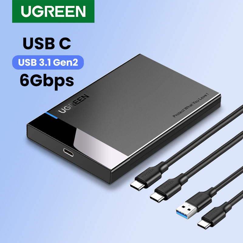 UGREEN HDD Case 2.5 SATA to USB 3.0 Adapter Hard Drive Enclosure for SSD sk HDD Box Type C 3.1 Case 
