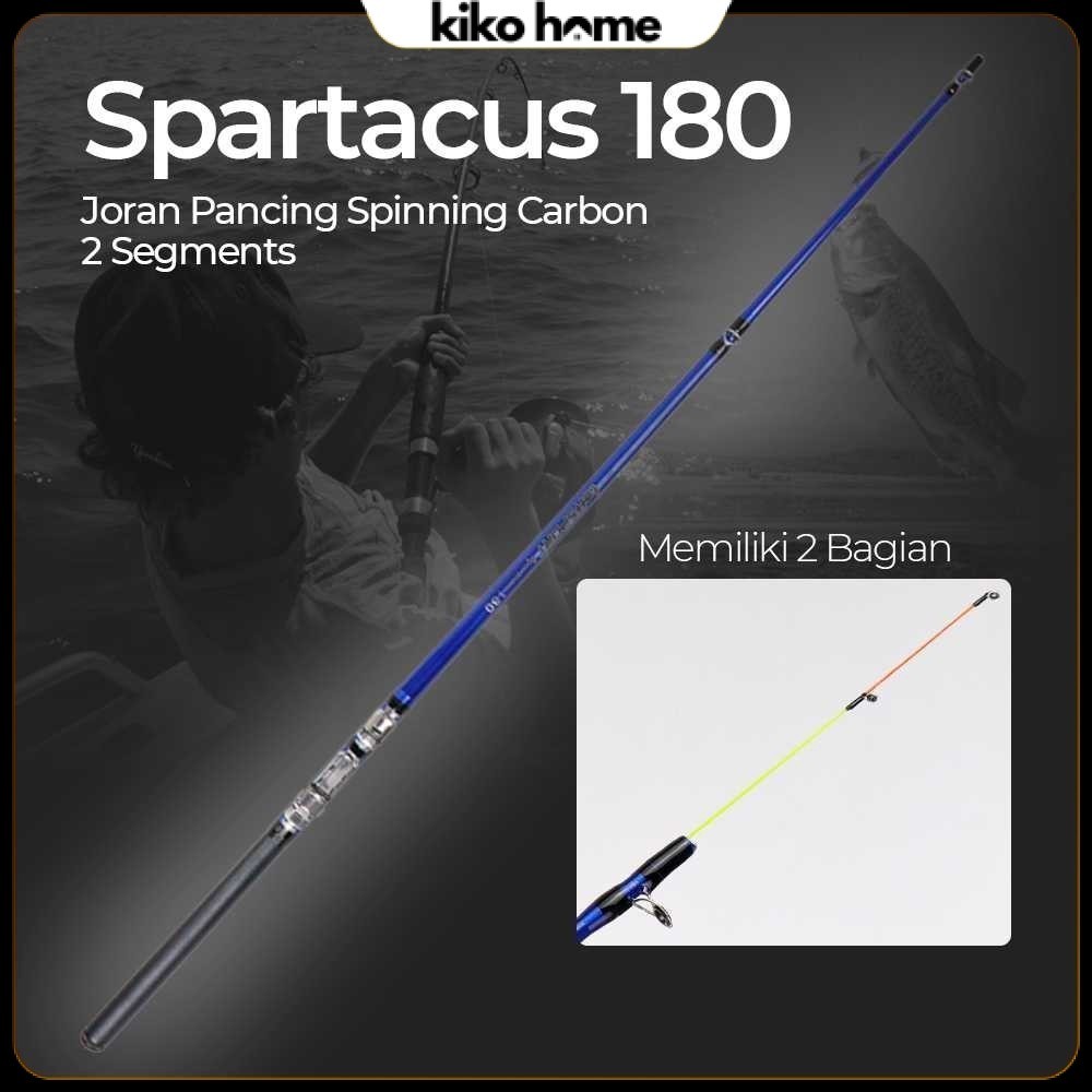 TAFFSPORT Spartacus 180 Joran Pancing Spinning Carbon 2 Segments 1.8M