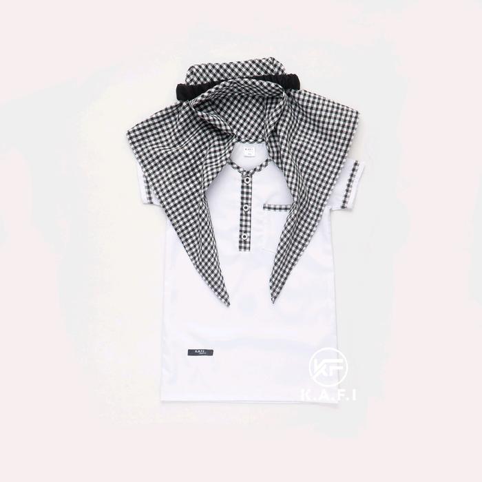 Jubah Gamis Bayi Aqiqahan  Dilengkapi dengan Sorban Igal dan Peci - putih, XS ( 0-5 BULAN )