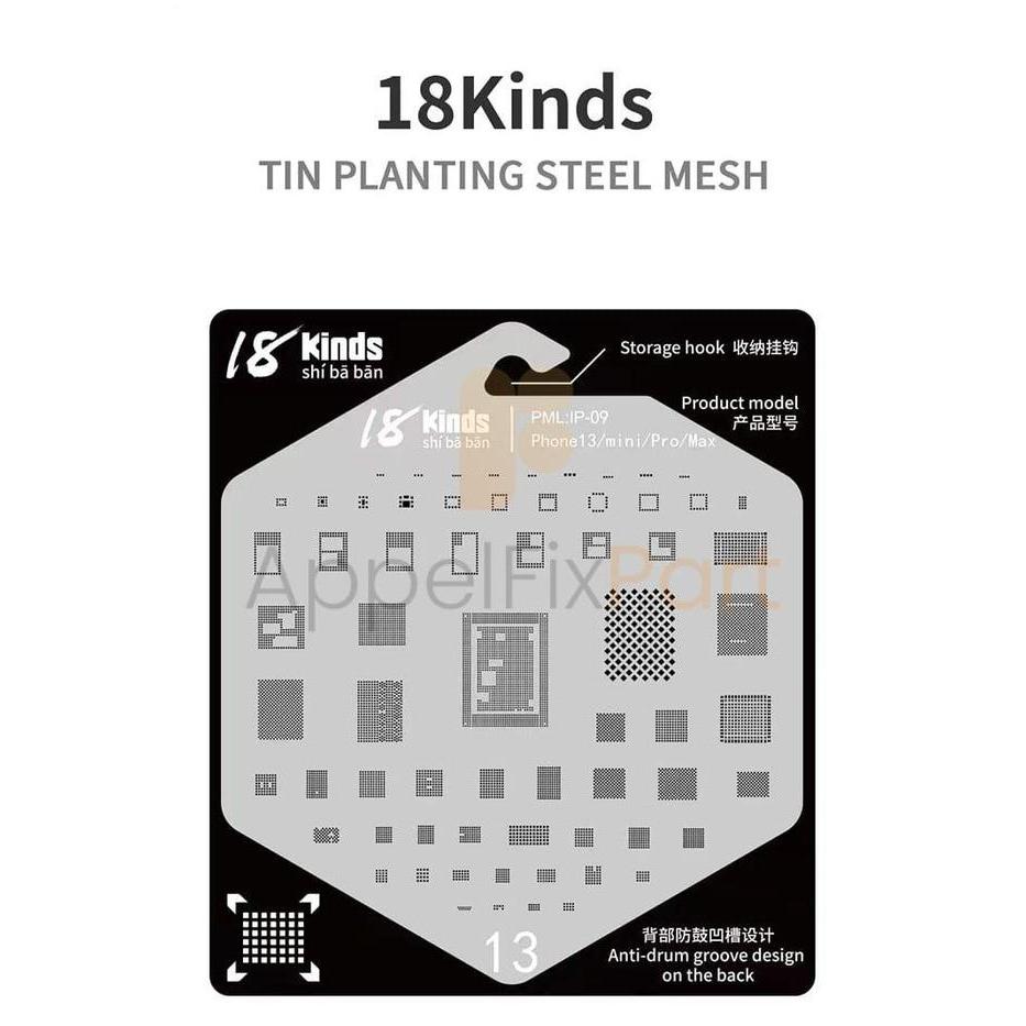 18KINDS STENCIL BGA IC IPHONE | CETAKAN IC IPHONE - 6S-6SPLUS