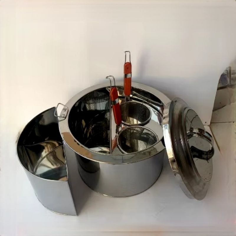 Dandang Mie Kocok Bakso Bentuk Bulat Bahan Stainless