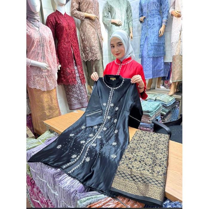 Stelan Kebaya Kurung Melayu Payet Tabur Kebaya Tunik Seragam Kondangan Pesta Baju Kurung Malaysia Ro