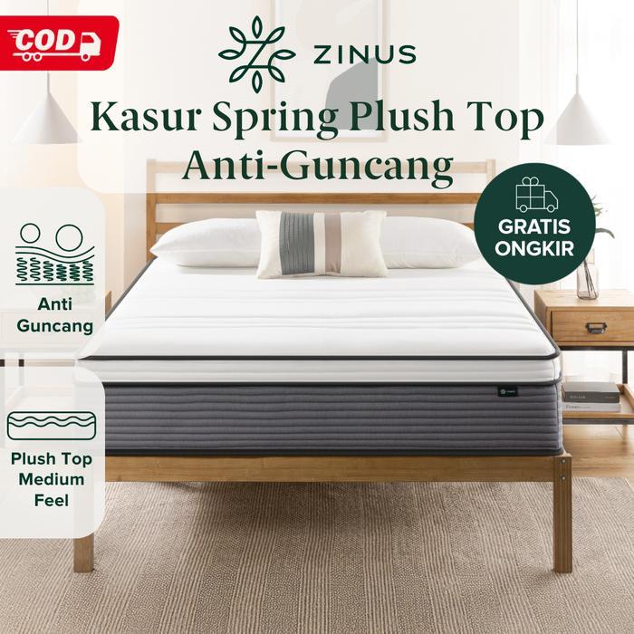 (Speeds Home) Kasur Spring Bed Zinus Plush Top / Euro Top / Motion Isolation / Mattress In a Box Bus