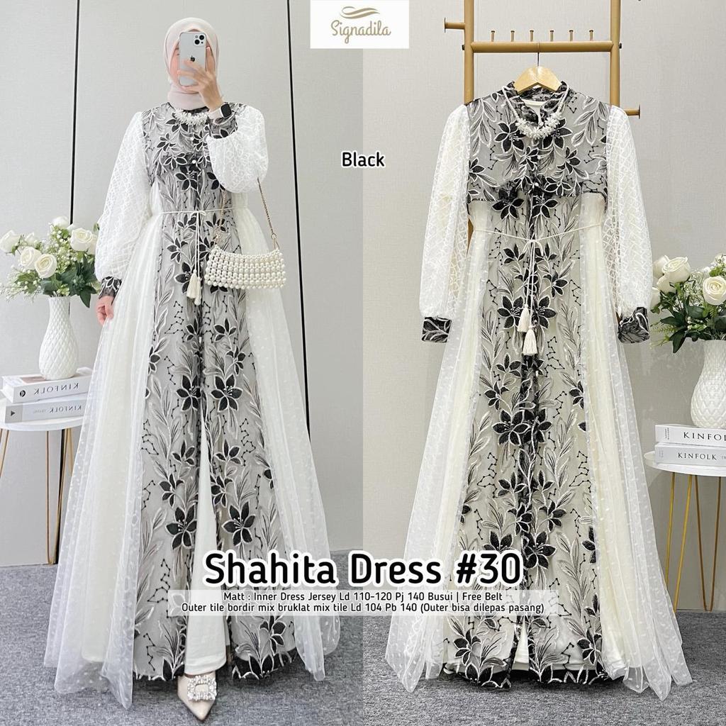 Dress Pesta Muslimah Modern Shahita #30 | Gamis Kondangan Mewah Elegan | Busana Pesta Syar'i Wanita