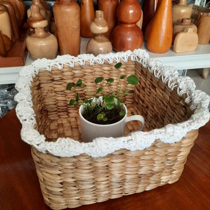 Kotak Anyaman Eceng Gondok / Keranjang Eceng Gondok KGR01 SIZE L