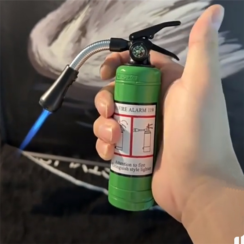 New Extinguisher Tor Lighter Windproof Jet Flame Inflatable Lighter Outdoor Kiten Cigar Turbo Lighte
