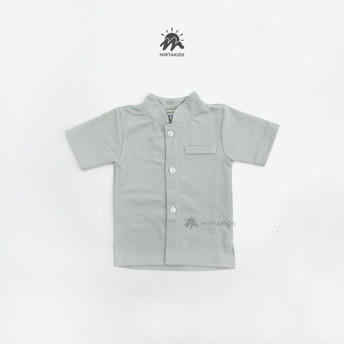 Mirtakids Dewasa Koko Syakir Shirt | Katun Pique - Mint Sage, S-M