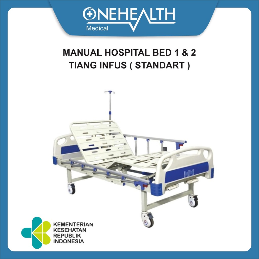Onehealth Hospital Bed Ekonomis Manual 1-2 Crank Ranjang Rumah Sakit