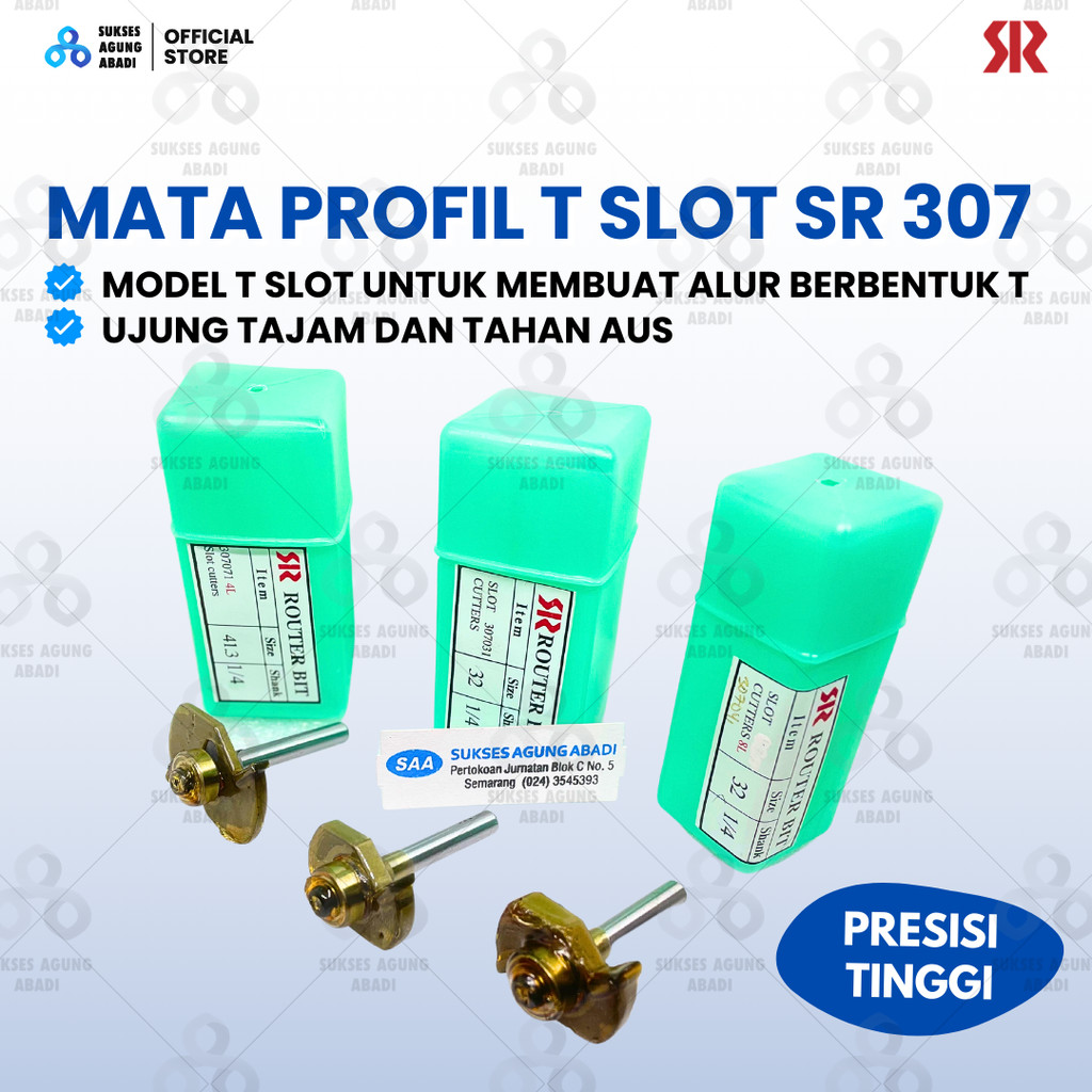 Mata Profil T Slot SR 307 – Router Bit Setara YASAKA