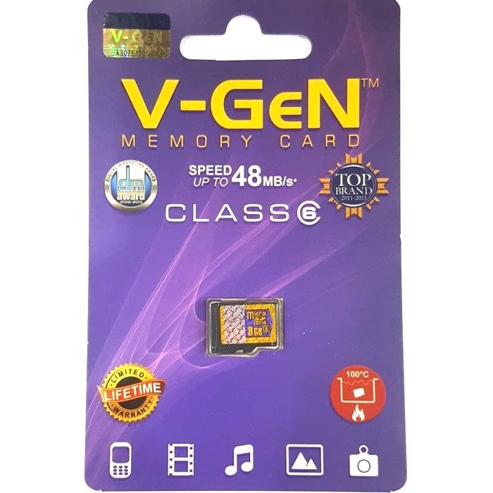 Memori Micro SD V-Gen Memory Card 8GB Class 6 Vgen Original Mmc Sdhc