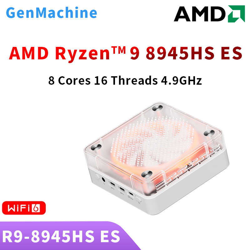Genmaine Ryzen9 8945HS ES 7840HS 7940HS 8845HS 7640HS ES Mini PC Windows 11 WiFi 6 Gaming PC DDR5 48