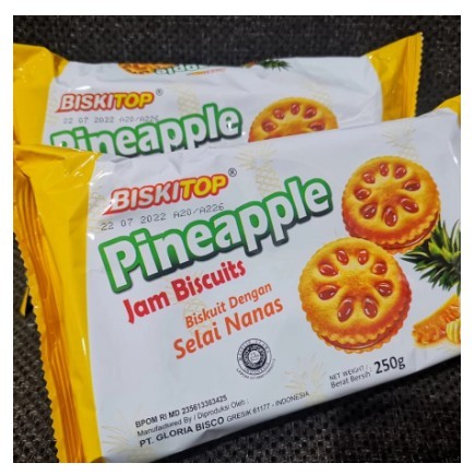 Biskitop Pineapple Jam Biscuit 250gr / Biscuit Selai Nanas